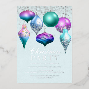 Invitation En Aluminium Soirée de Noël de l'élégante Sirène