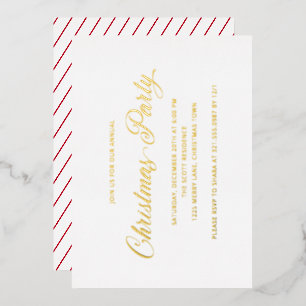 Invitation En Aluminium Soirée de Noël simple et élégante