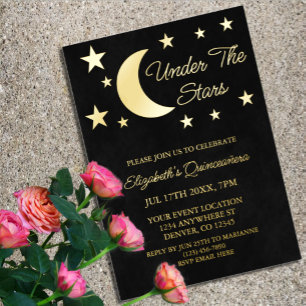 Invitation En Aluminium Sous Les Étoiles Quinceañera