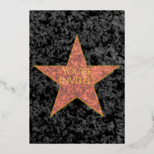 Invitation En Aluminium Star d'Hollywood