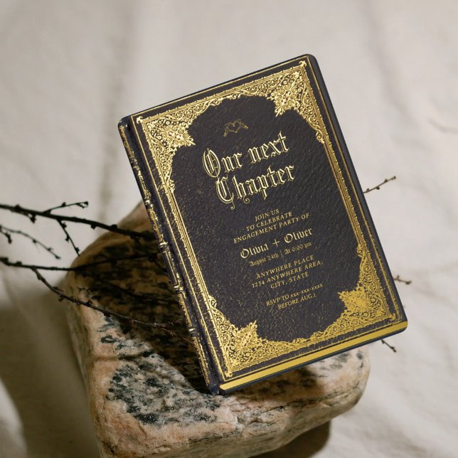 Invitation En Aluminium Story conte de fées bibliothèque livre fiançailles (Créateur téléchargé)