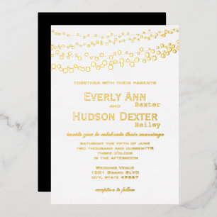 Invitation En Aluminium String Lights Simple Modern Gold Mariage
