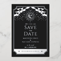 Sun Moon Tarot Mariage Argent Noir Enregistrer la