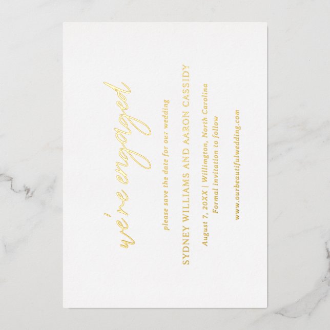 Invitation En Aluminium Sydney Modern Wedding Enregistrer la date (Recto)