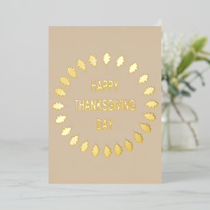 Invitation En Aluminium Thanksgiving Chêne Feuilles Personnalisé