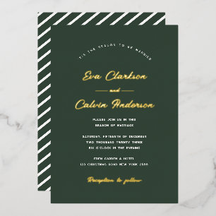 Invitation En Aluminium 'Tis Season Classic Emerald Noël Mariage