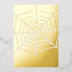 Invitation En Aluminium Toile d'araignée d'Halloween