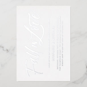 Invitation En Aluminium Tomber dans l'amour Letter la partie d'engagement 