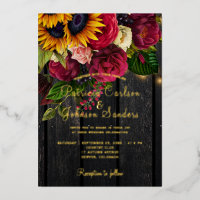 Tournesol et bordeaux rose mariage de automne rust
