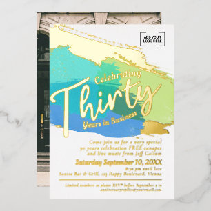 Invitation En Aluminium Trente ans d'affaires or art