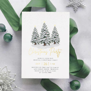 Invitation En Aluminium Trois arbres de Noël Fête de vacances