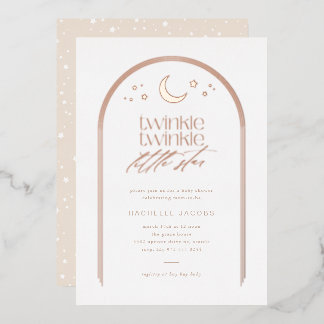 Invitation En Aluminium Twinkle Twinkle Little Star Arch Baby shower Rose