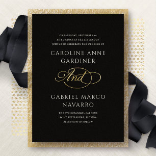 Invitation En Aluminium Typographie de script pour mariage contemporain