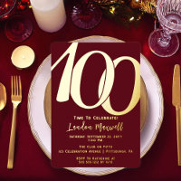 Typographie Minimaliste 100e Anniversaire