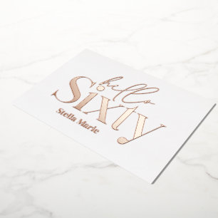 Invitation En Aluminium Typographie minimaliste moderne simple 60e anniver