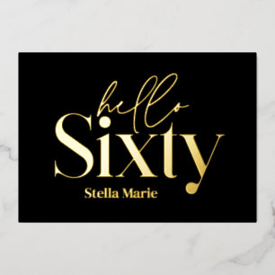 Invitation En Aluminium Typographie minimaliste moderne simple 60e anniver