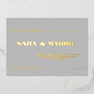Invitation En Aluminium Typographie moderne   Mariage minimaliste