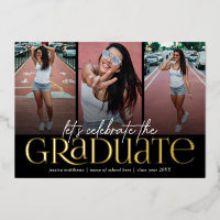 Typographie Or tendance Photo Collage Graduation
