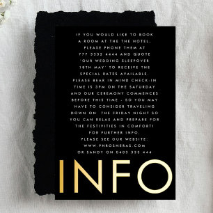 Invitation En Aluminium Ultra Modern Bold Names 2 x Info Details OR