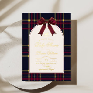 Invitation En Aluminium Un Joyeux Petit Baby shower Cheval Rocheux Vintage