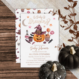 Invitation En Aluminium Une Baby Shower de Jack-O-Lantern Halloween où un
