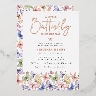 Invitation En Aluminium Une Baby Shower Petite Papillon
