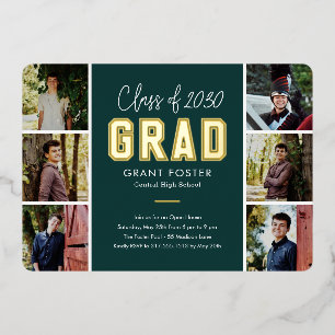 Invitation En Aluminium Variété Fierté huile Graduation COULEUR ÉDITABLE h