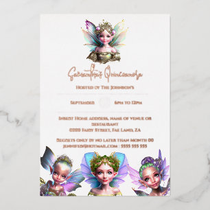 Invitation En Aluminium Véritable fée en papier féerique enchanté rose d'o