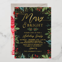 Véritable fête de Noël photo Merry & Bright en feu