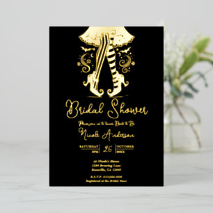 Invitation En Aluminium Véritable Fête des mariées Gold Witchy