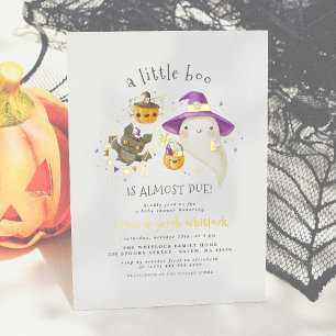 Invitation En Aluminium Véritable huile Un petit Bois Automne Halloween Ba