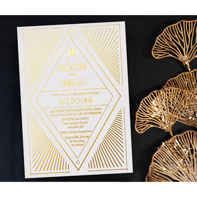 Invitation En Aluminium Véritable Mariage de forme de cerf-volant géométri (Créateur téléchargé)