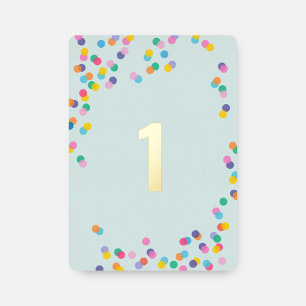 Invitation En Aluminium Vert Menthe Fille Premier Anniversaire Confettis O