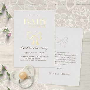 Invitation En Aluminium Vert sauge clair Élégant Baptême de bébé