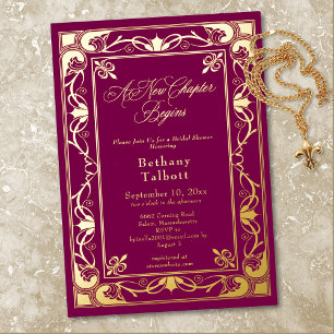 Invitation En Aluminium Vin Art Nouveau Vintage Nouveau Chapitre Enterreme