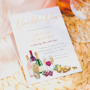 Invitation En Aluminium Vino Foil Avant Vows Vine Fête des mariées