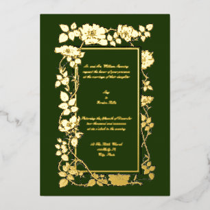 Invitation En Aluminium Vintage époque victorienne 1896 Frontière de la vi