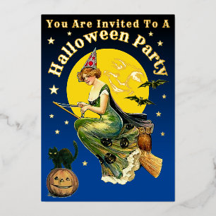 Invitation En Aluminium Vintage Halloween Modèle de l'invitation