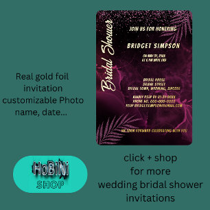 Invitation En Aluminium violet foncé élégant classe