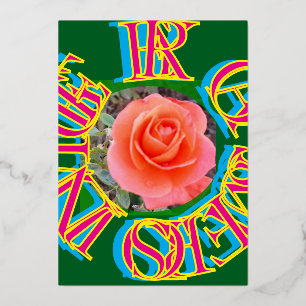 INVITATION EN ALUMINIUM VIVEZ VOTRE VIE PARMI LES ROSES