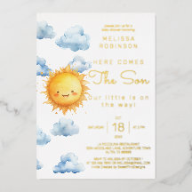 Voici le fils Watercolor Baby Boy Shower