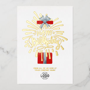 Invitation En Aluminium Votre logo Boîte cadeau rouge Feu d'artifice d'aff
