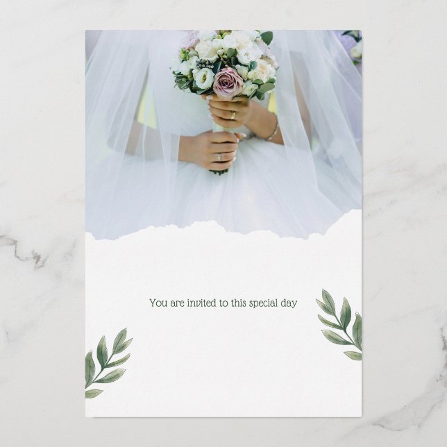 Invitation En Aluminium Vous êtes invités à cette journée spéciale. (Recto)