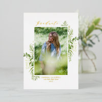 Watercolor Foliage sauvage Photo Graduation Party