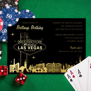 Invitation En Aluminium Week-end entre filles à Las Vegas pour un annivers