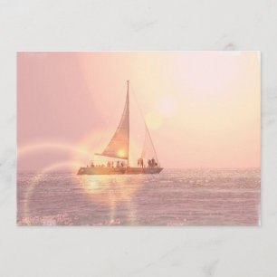 Invitation en bateau à voile Sunset