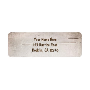 Invitation en bois d'arbre de bouleau blanc rustiq