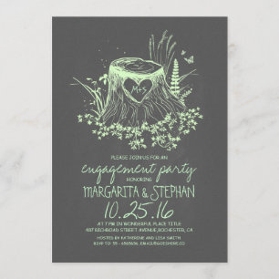 Invitation en bois rustique de partie de
