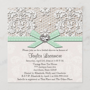 Invitation en bon état de Fête de la mariée de