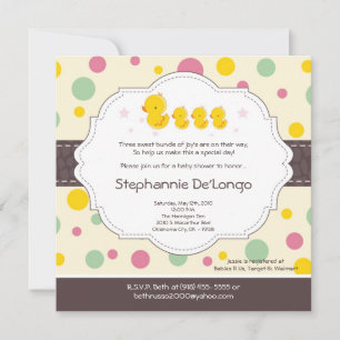 invitation en caoutchouc de baby shower de canard